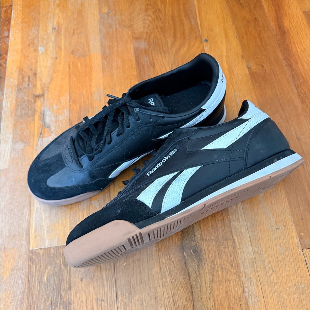 Reebok Black with White Accent Low-Top Sneakers